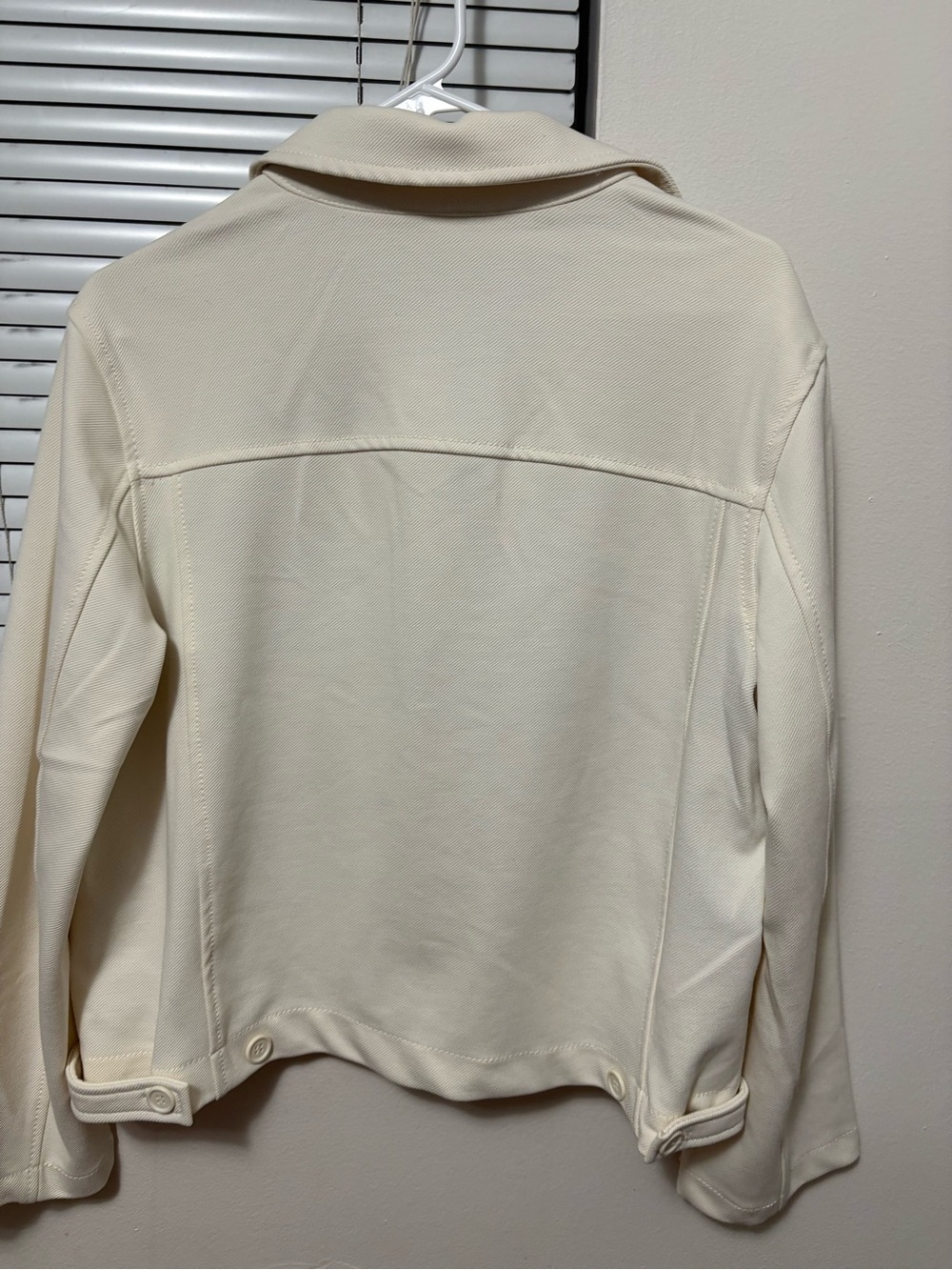 Max Studio Cream Button-Front Jean Jacket - Picture 2 of 3
